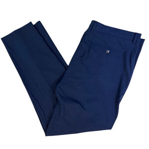 NAUTICA Men's Modern-Fit Bi-Stretch Suit Trouser Pants Solid Blue 43 x 32
